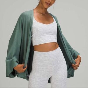 Lululemon Cashlu Knit Textured Wrap Teal Size XS/S